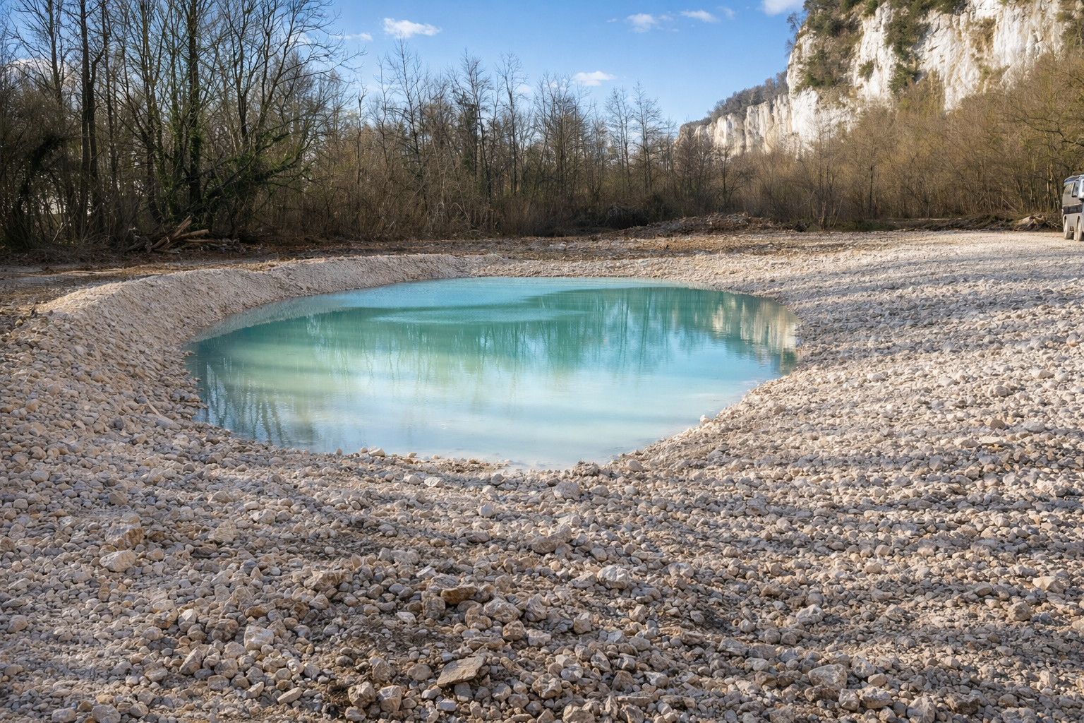 Création de plan d'eau dans le Perche par Terrassement du Perche